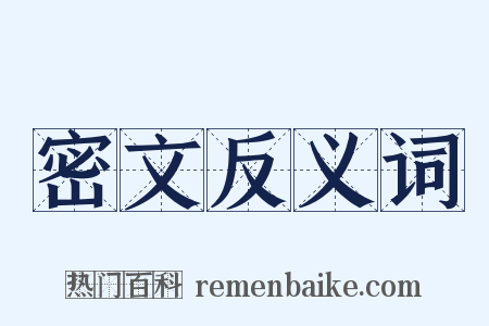 密文反义词是什么意思的图片